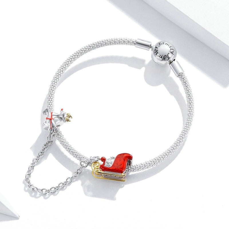 Santa's Sleigh Safety Chain with Silicone Stopper image