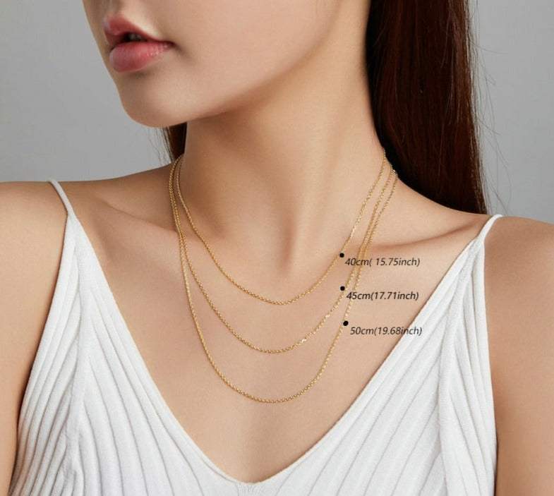 Tanisy Basic Lobster Clasp Link Chain Necklace