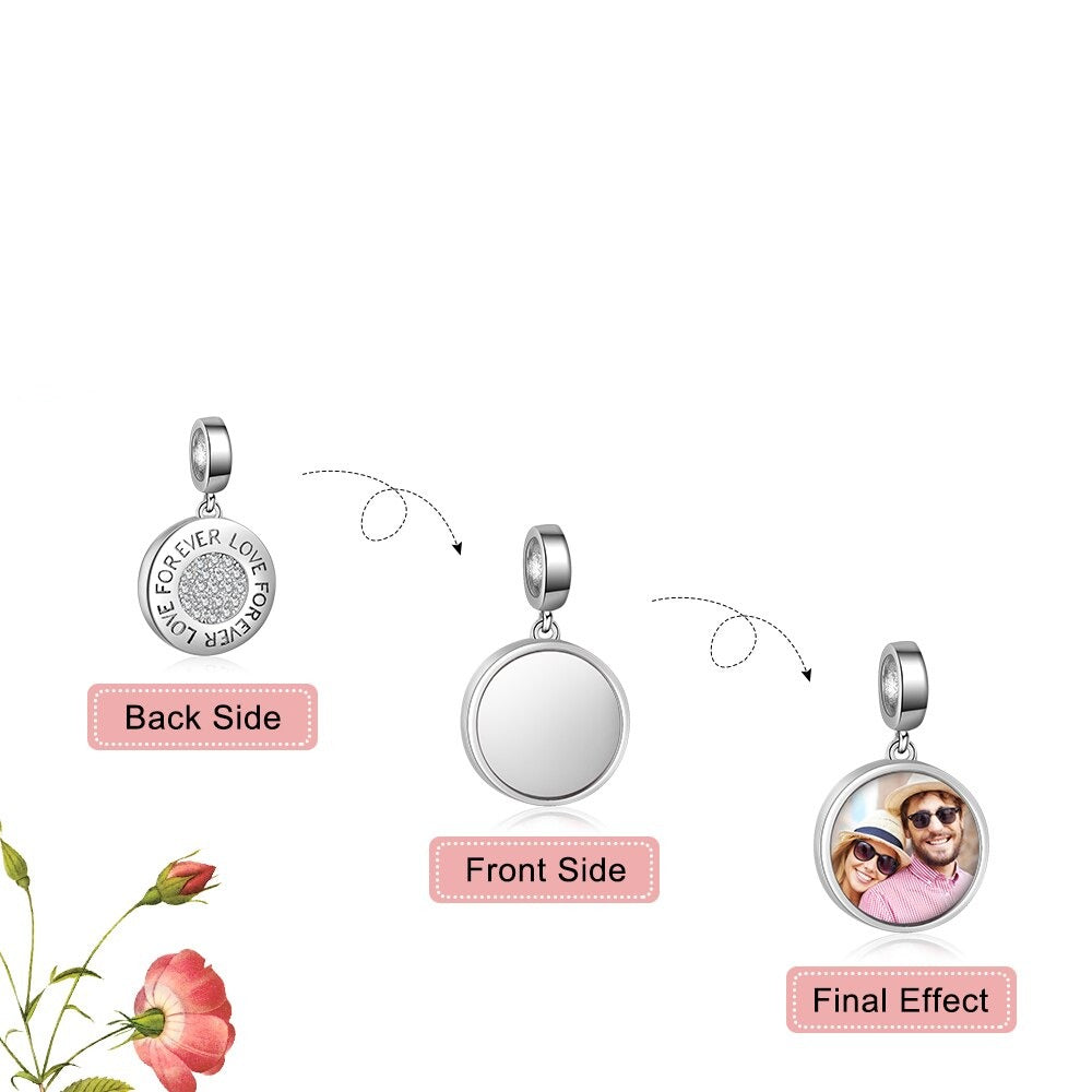 Forever Love Personalized Photo Dangle Charm