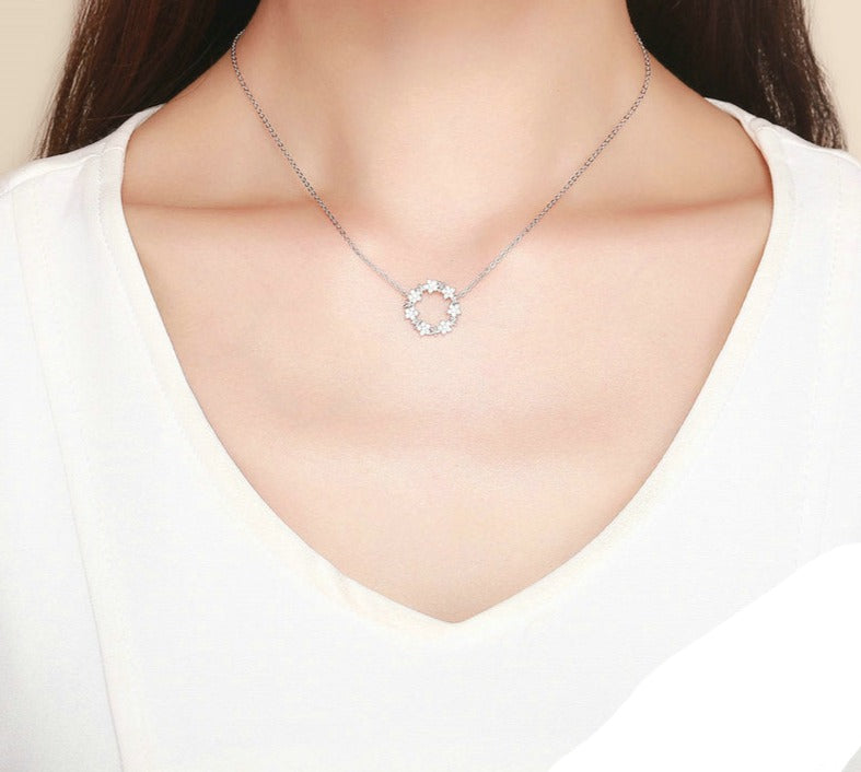 Stackable Star Round Shape Pendant Necklaces