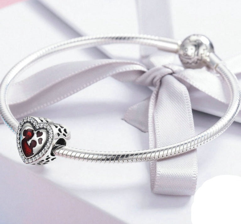 Mother's Love Heart Engrave Charm