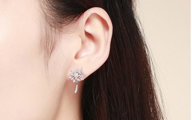 Blooming Dandelion Love Exquisite Stud Earrings