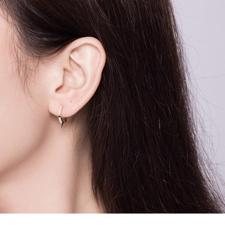Punk Ear Hoops in Gold Color