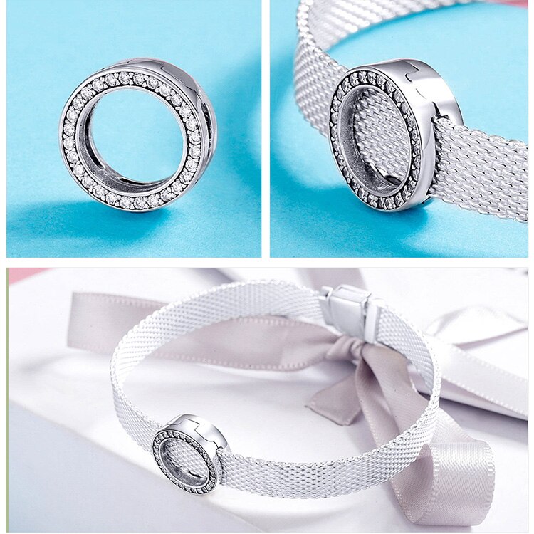 The Gentle Circle Crystal Charm for Mesh Bracelet