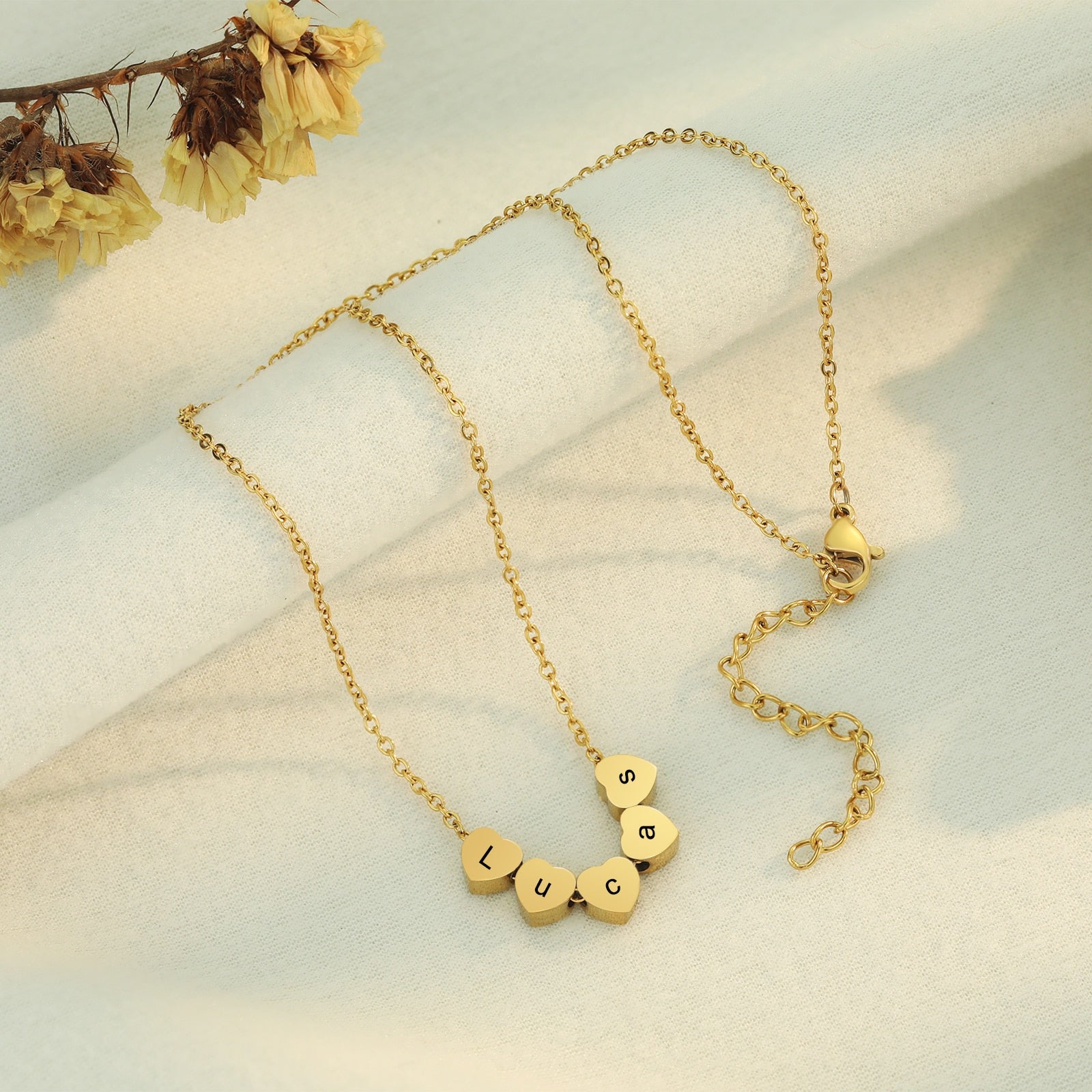 Personalized Initial Letter Pendant Necklace