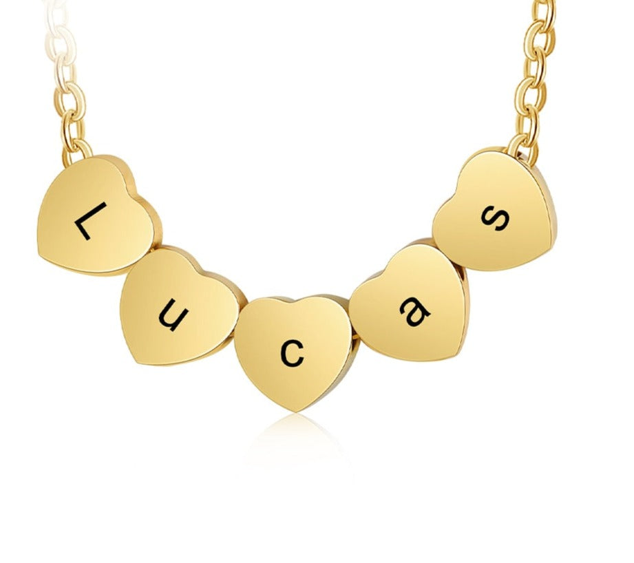 Personalized Initial Letter Pendant Necklace lucas