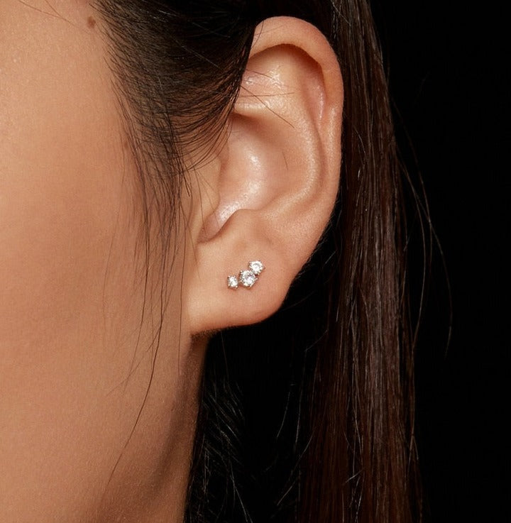Moissanite Starry Stud Earrings