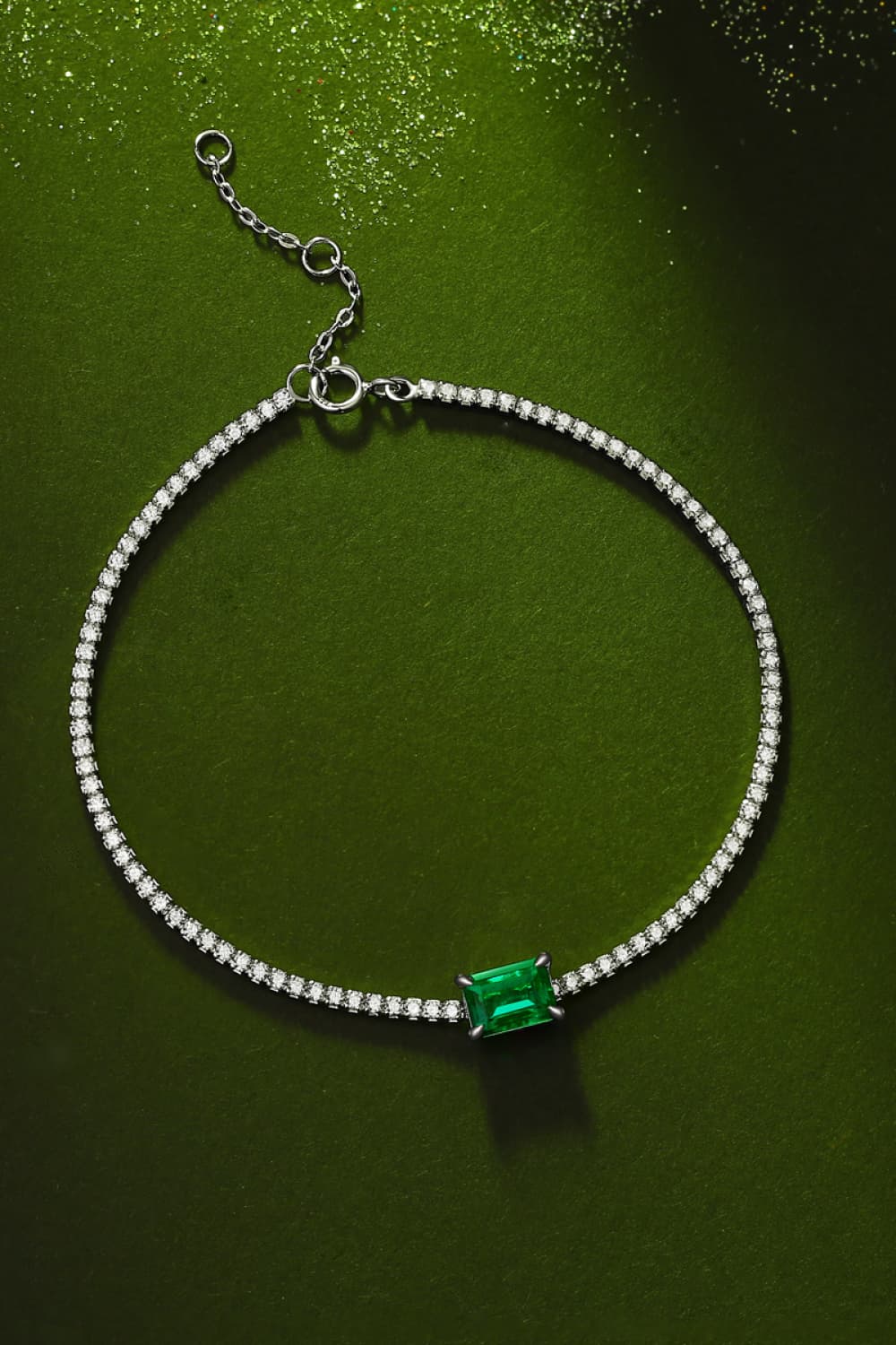 1ct Lab Grown Emerald Bracelet