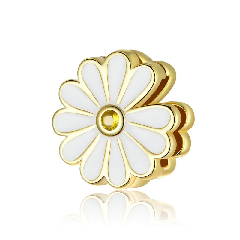 Golden Sunflower Charm for Mesh Bracelet