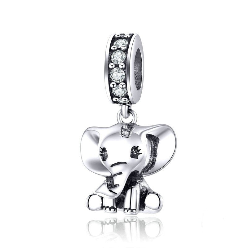 Baby Elephant Dangle Charm