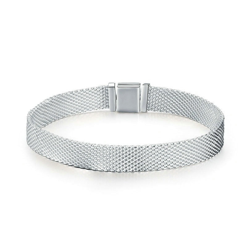 Mesh Bracelet with Square Clasp