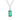 Green Zircona Pendant Necklace
