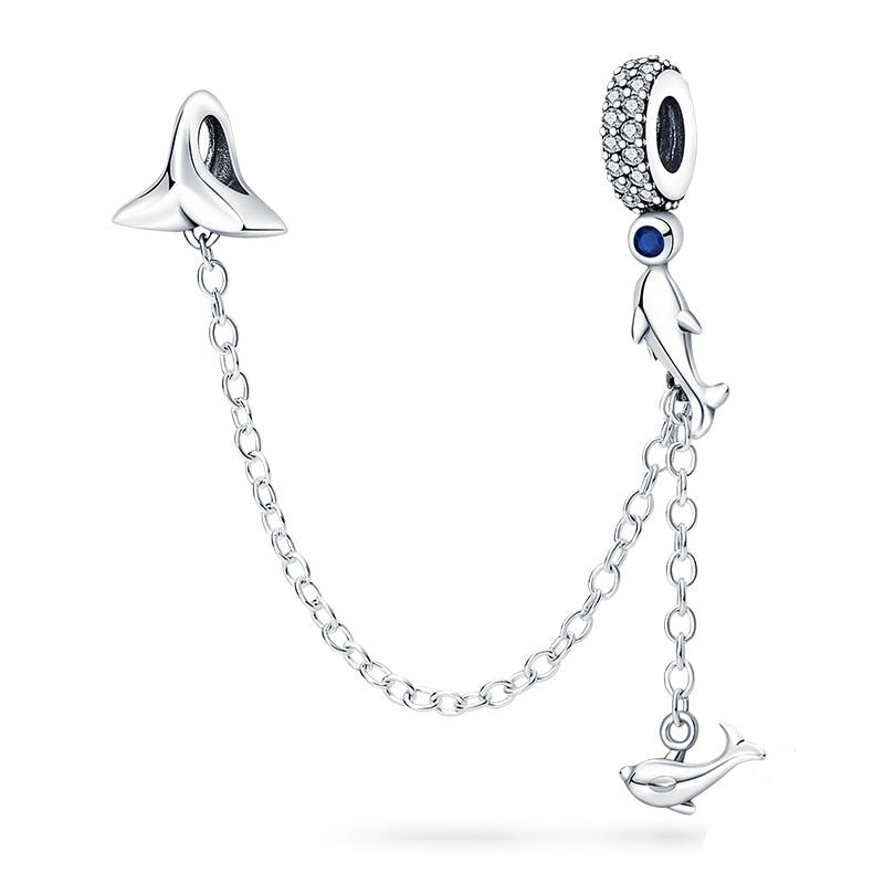Jumping Dolphin Safety Chain Charm
