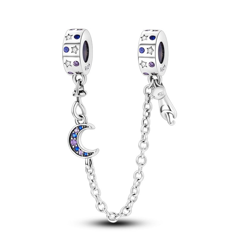 Sparkling Moonlight Safety Chain Charm
