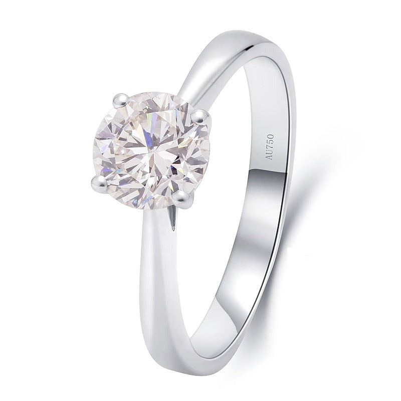 Tanisy Rediance 1.065ct Round Cut Lab Grown Diamond Ring on 14k White Gold