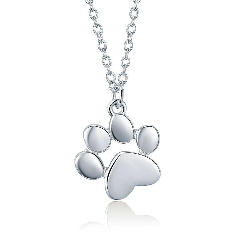 Cat Paw Footprint Pendant Necklace