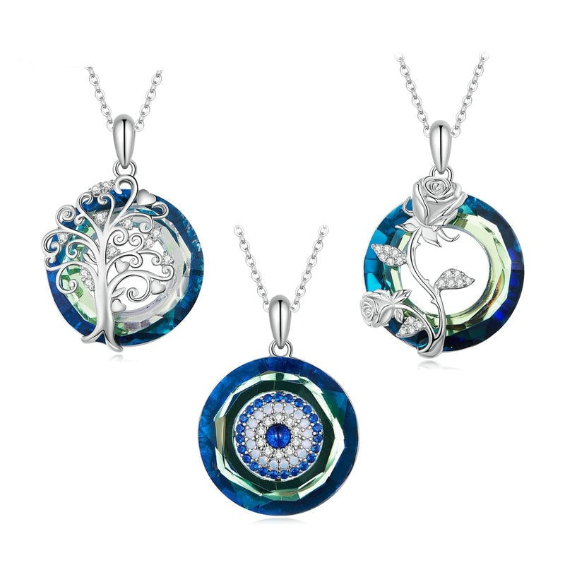 Protector, Blessed Eye & Tree of Life Pendant Nrecklace Collection